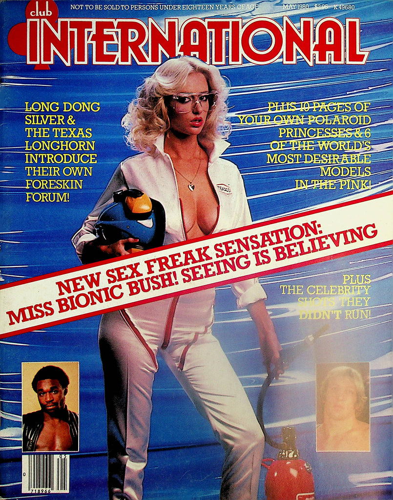 Club International Magazine Miss Bionic Bush / Long Dong Silver & Texas Longhorn  May 1980   Paul Raymond      011724lm-p