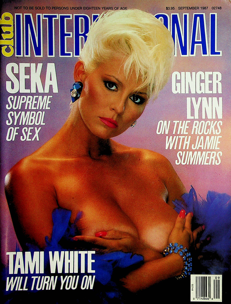 Club International Magazine  Seka Supreme Symbol Of Sex / Ginger Lynn  September 1987    062824lm-p