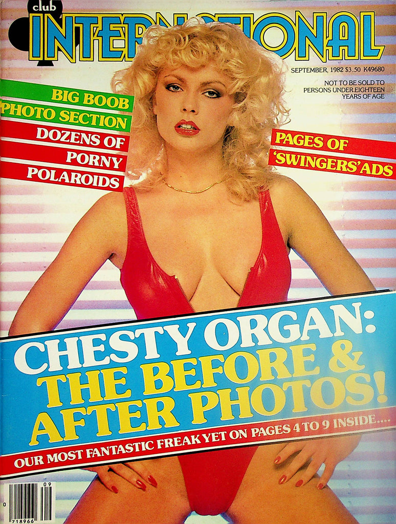 Club International Magazine  Chesty Organ : Before & After Photos  September 1982   020324lm-p2