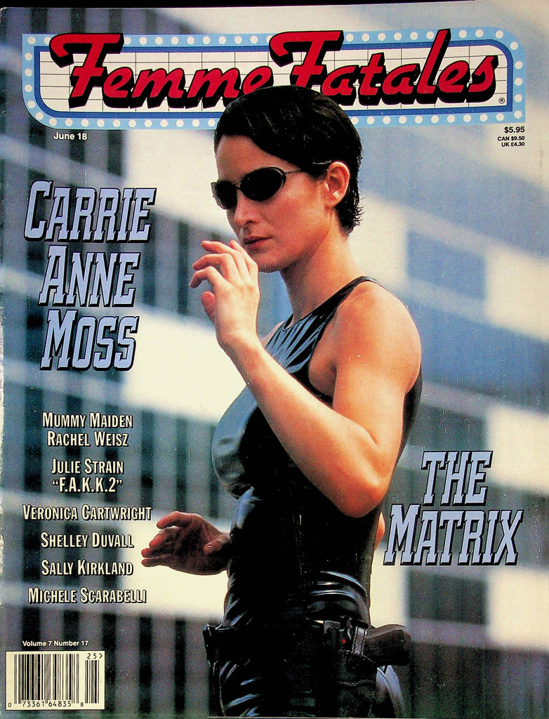 Femme Fatales Magazine Carrie Anne Moss June 18 1999 012624RP