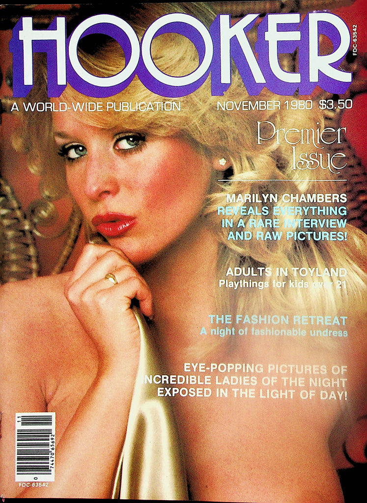 Hooker Magazine  Premier Issue!   Marilyn Chambers, John Holmes / Adults In Toyland  November 1980    120624lm-p