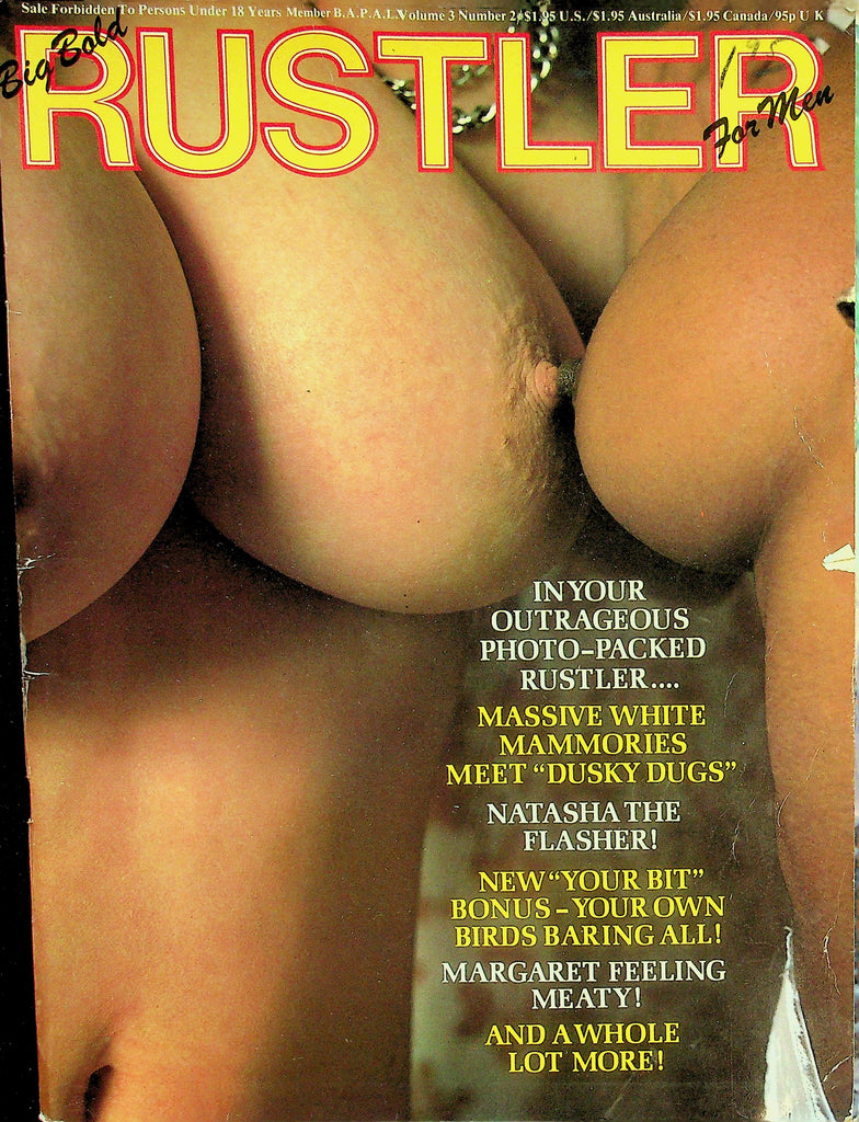 Rustler Magazine  Centerfold Girl French Folly Corissa / Massive White Mammories  vol.3 #2 1978    080826lmp-GSC