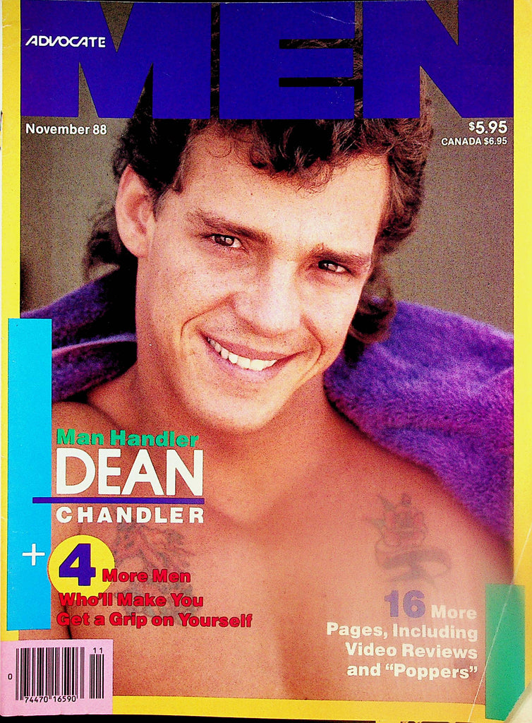 Advocate Gay Magazine  Man Handler Dean Chandler  November 1988    110924lm-p