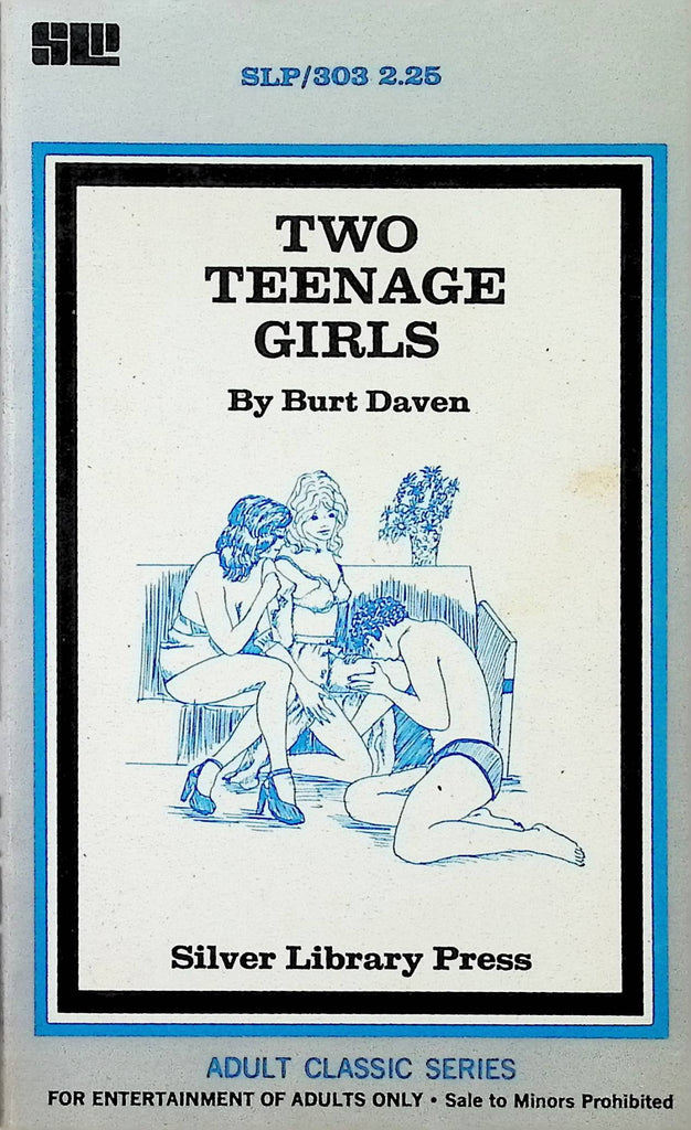 18+ Two Teenage Girls by Burt Daven SLP303 1974 Silver Library Press Adult Paperback Novel -112024AMP