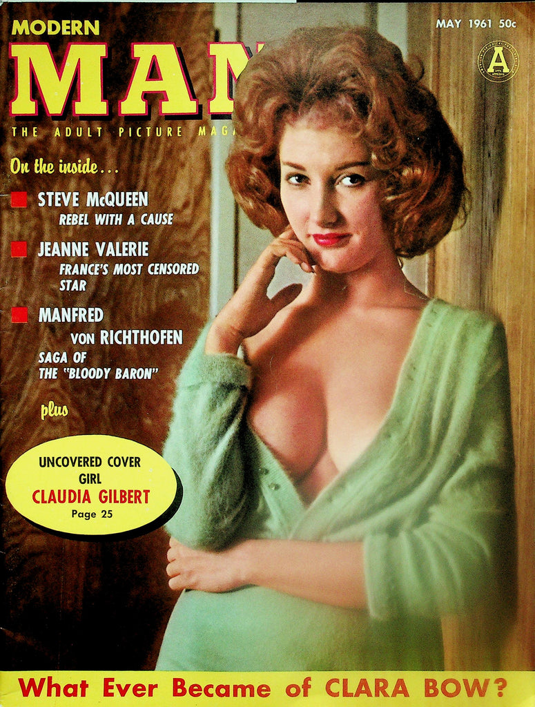Modern Man Magazine  Uncovered Covergirl Claudia Gilbert / Steve McQueen   May 1961  120225lmp2
