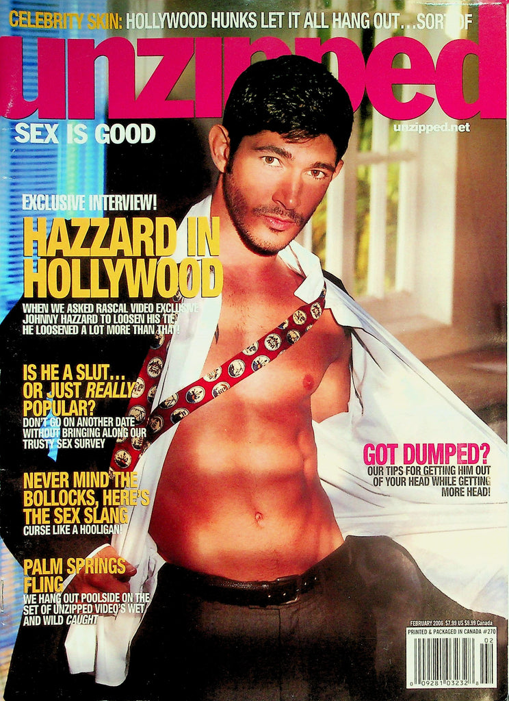 Unzipped Gay Magazine   Cover Guy Johnny Hazzard  February 2006  022226lmp