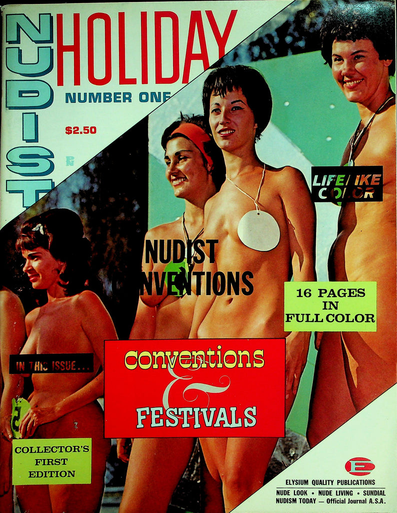 Nudist Holiday Magazine   Nudist Conventions & Festivals - Collector's 1st Edition #1 1960's  by Elysium    063026lmp-GSC