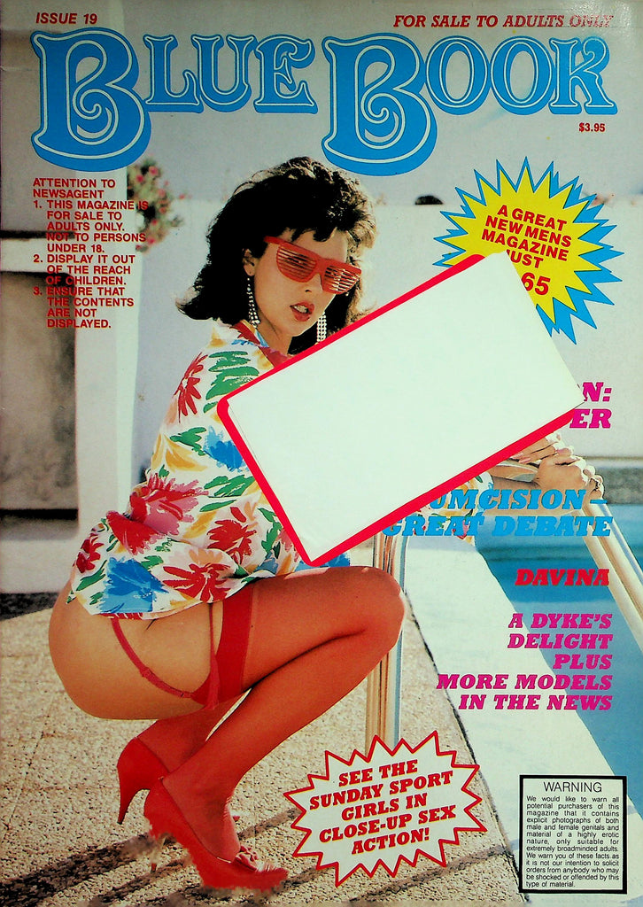 Blue Book Magazine  Davina / Sunday Sport Girls  #19  1990's   032626lmp