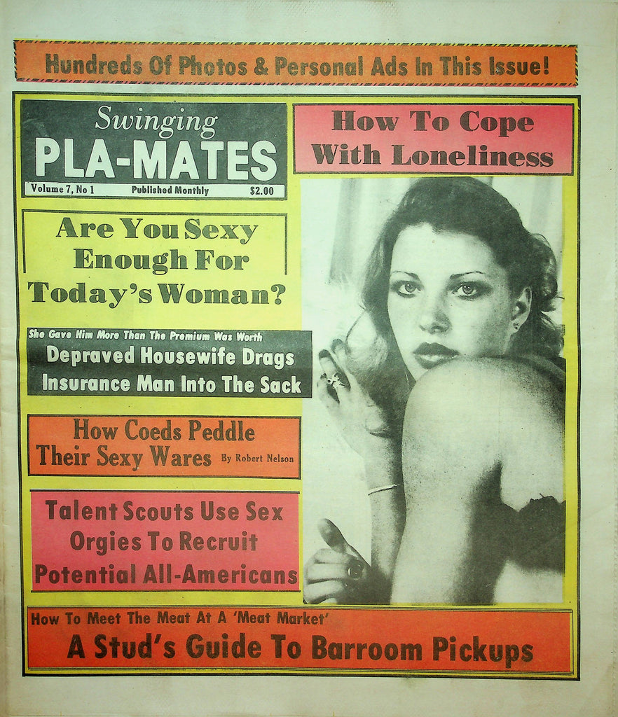 Swinging Pla-Mates Adult Newspaper  A Stud's Guide To Barroom Pickups  vol.7 #1 1980's   090726lmp-GSC