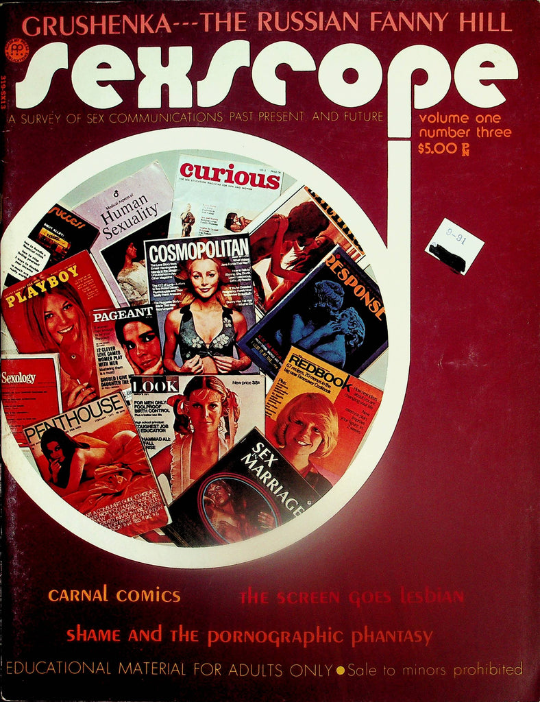 Sexscope Vintage Magazine  Shame And The Pornography Phantasy  vol.1 #3 1971    091925lm-p `