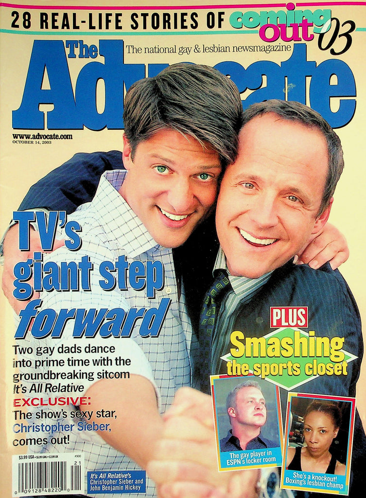 The Advocate Gay & Lesbian Magazine  Sitcom 'All Relative' Christopher Sieber Comes Out!  October 14, 2003      042426lmp