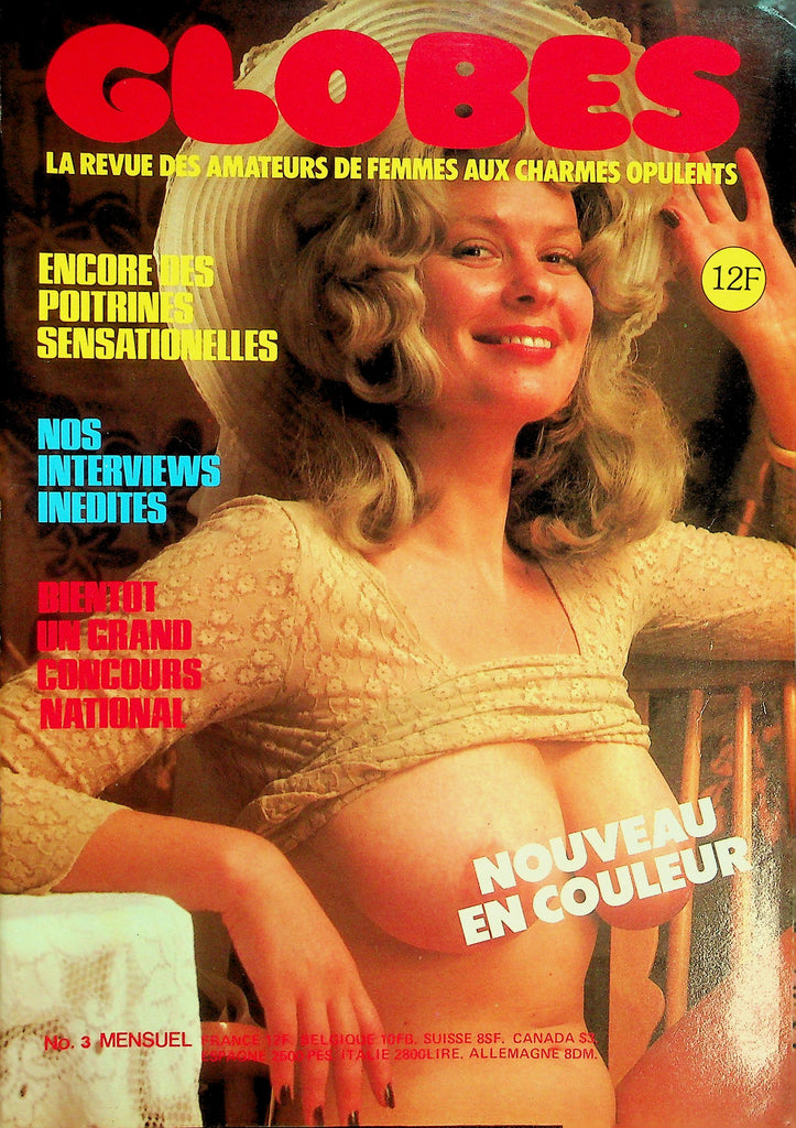 Globes Busty French International Magazine  Roberta Pedon Beautiful 9 Page Layout!  #3 1978   081426lmp-GSC
