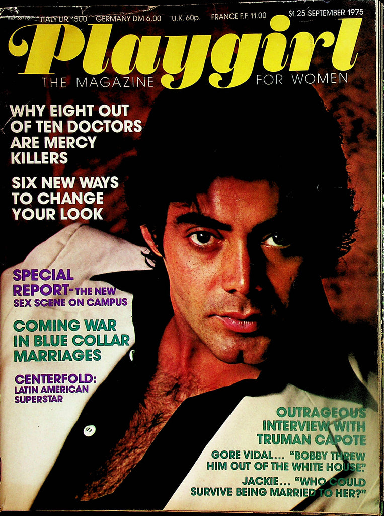 Playgirl Magazine  Cover and Centerfold Guy Jaime Moreno  September 1975    111823lm-p