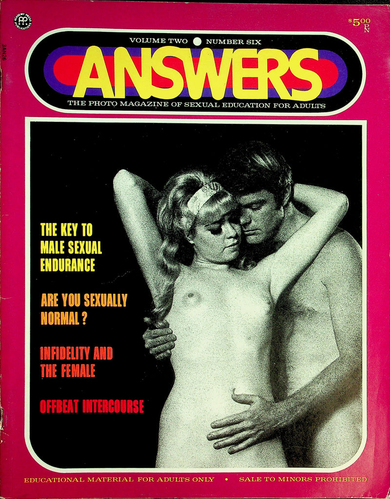 Answers Magazine  The Key To Male Sexual Endurance / Offbeat Intercourse   vol.2 #6 1972 082226lmp-GSC