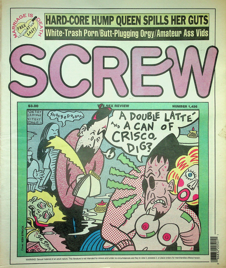 Screw Newspaper  Hard-Core Hump Queen    #1436  September 9, 1996    010626lmp2