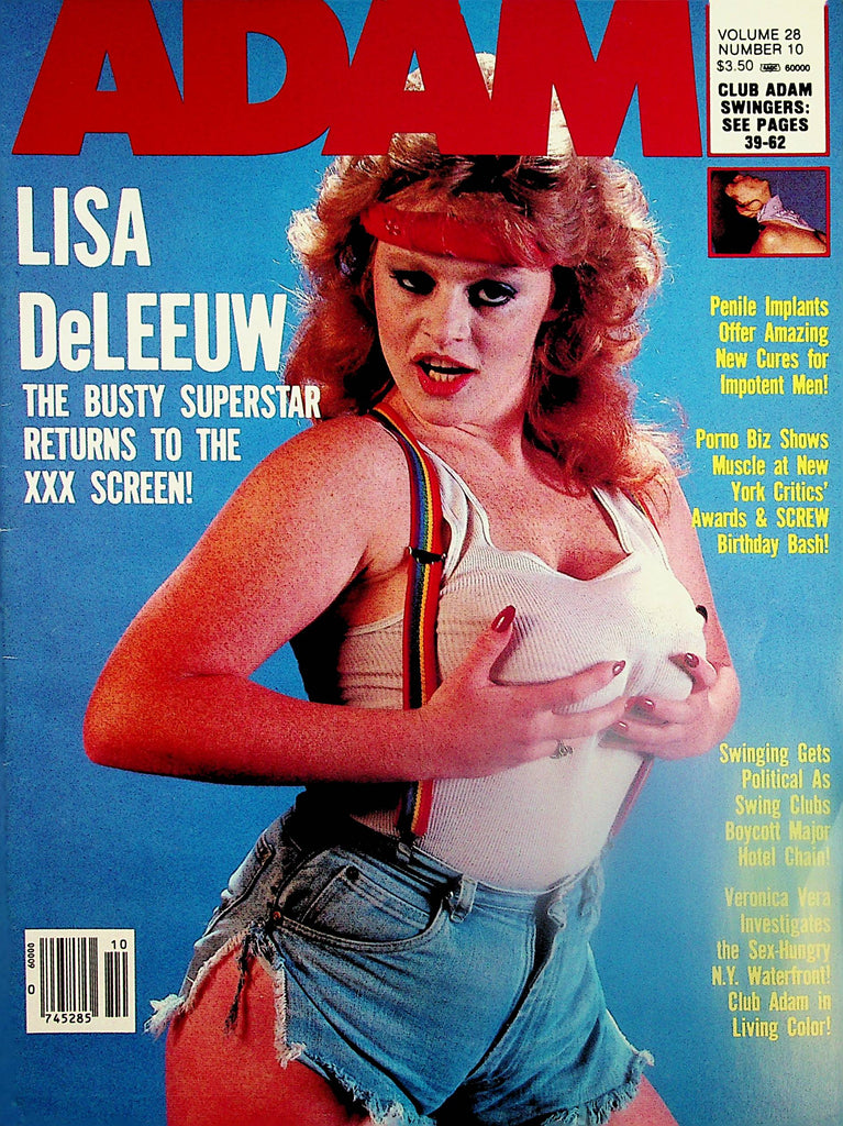 Adam Magazine  Covergirl Lisa DeLeeuw  vol.28 #10  1984    070824lm-p