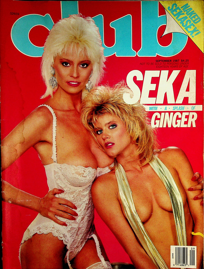 Club Magazine    Seka & Ginger Lynn  September 1987      082123lm-p