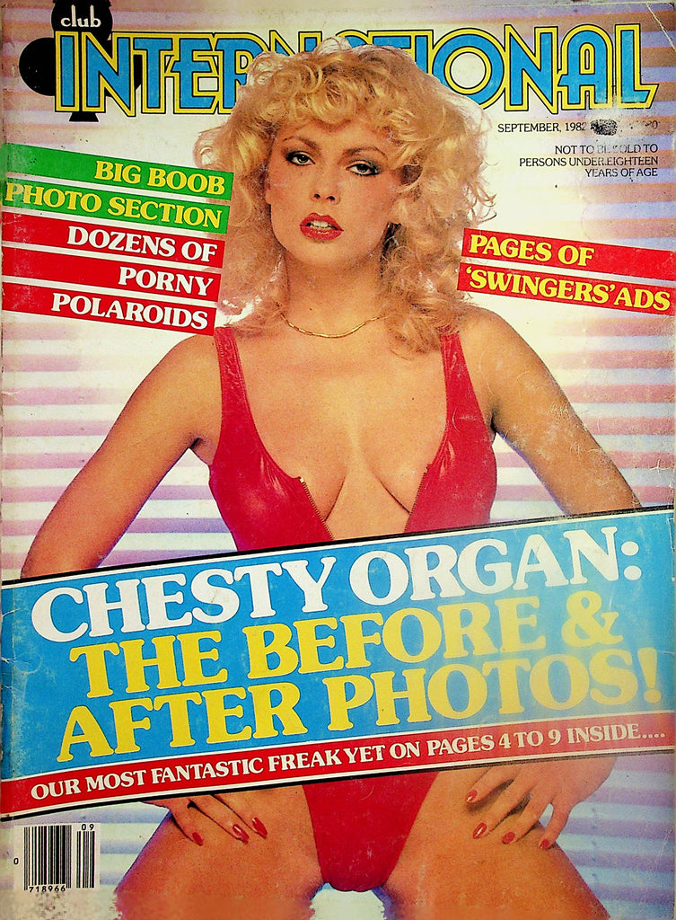 Club International Magazine Chesty Organ: The Before & After Photos!  September 1982  Paul Raymond   020625lm-p