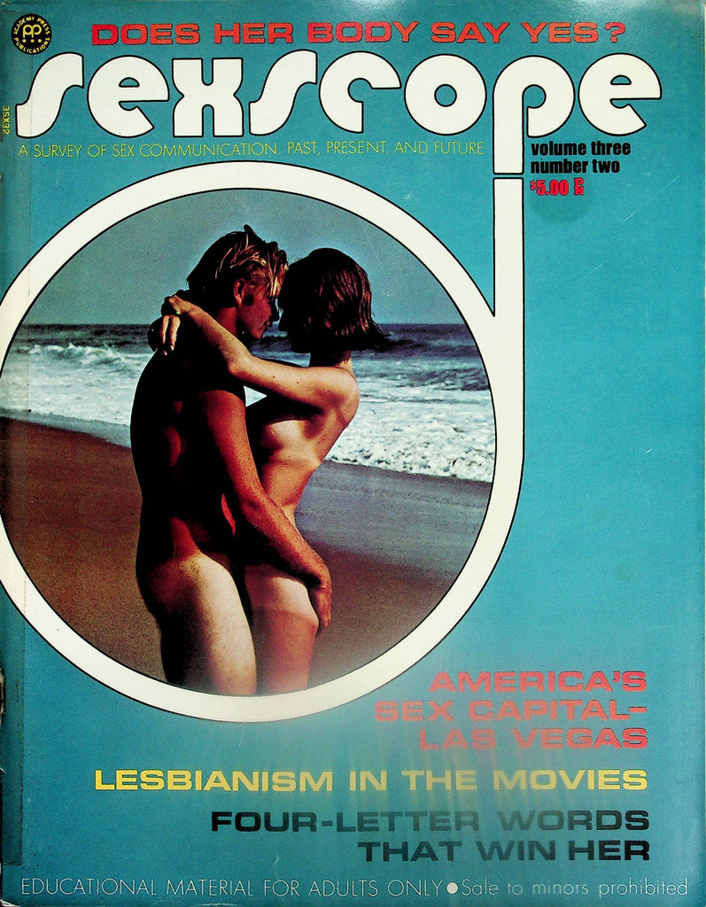 Sexscope Vintage Magazine  Does Her Body Say Yes? / America's Sex Capital Las Vegas  vol.3 #2 1973    091925lm-p