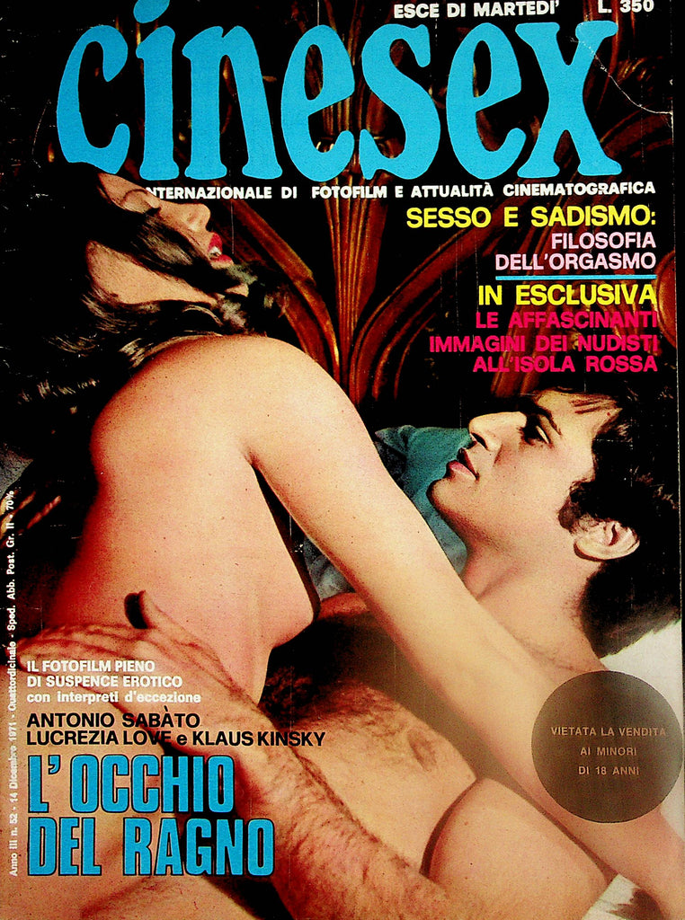 Cinesex Italian International Magazine  #52   December  1971      060424lm-p