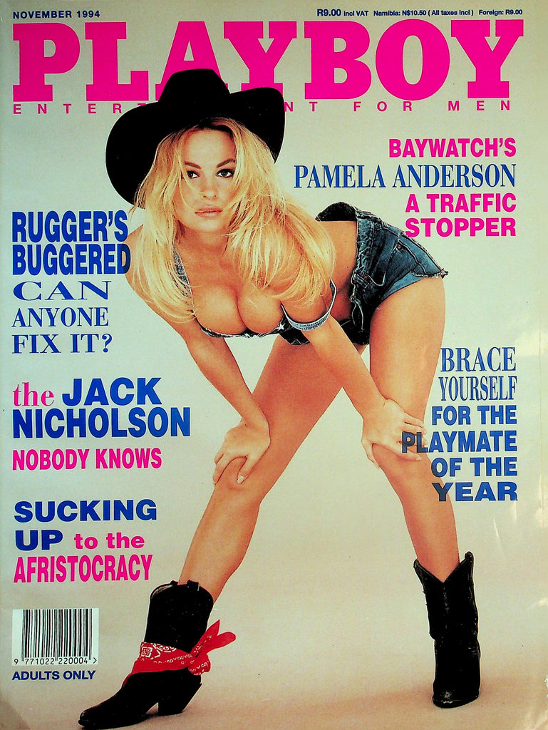 Playboy South Africa International Magazine  Baywatch's Pamela Anderson / Jack Nicholson  November 1994  w/CF     022526lmp2
