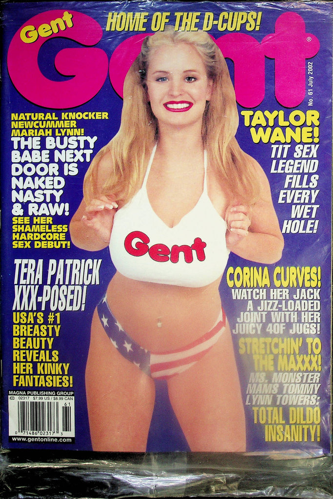 Gent Busty Magazine   Covergirl Mariah Lynn / Taylor Wane  July 2002  new/sealed  070925lm-p