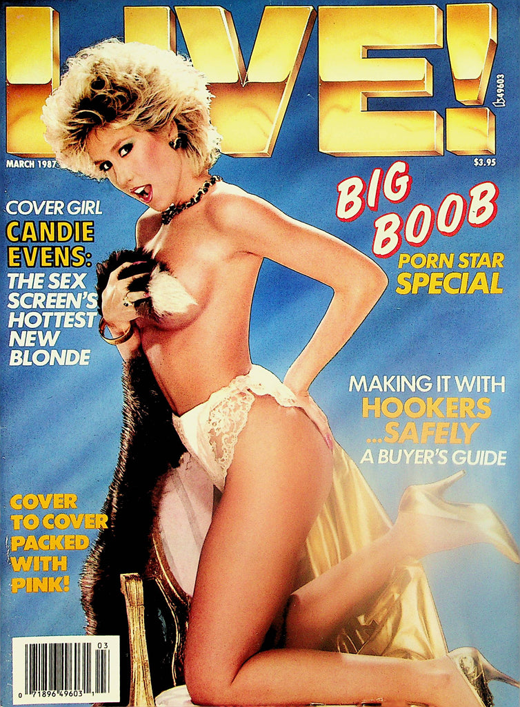 Live! Magazine  Cover Girl Candie Evens / Big Boob Porn Star Special  March 1987    050724lm-p