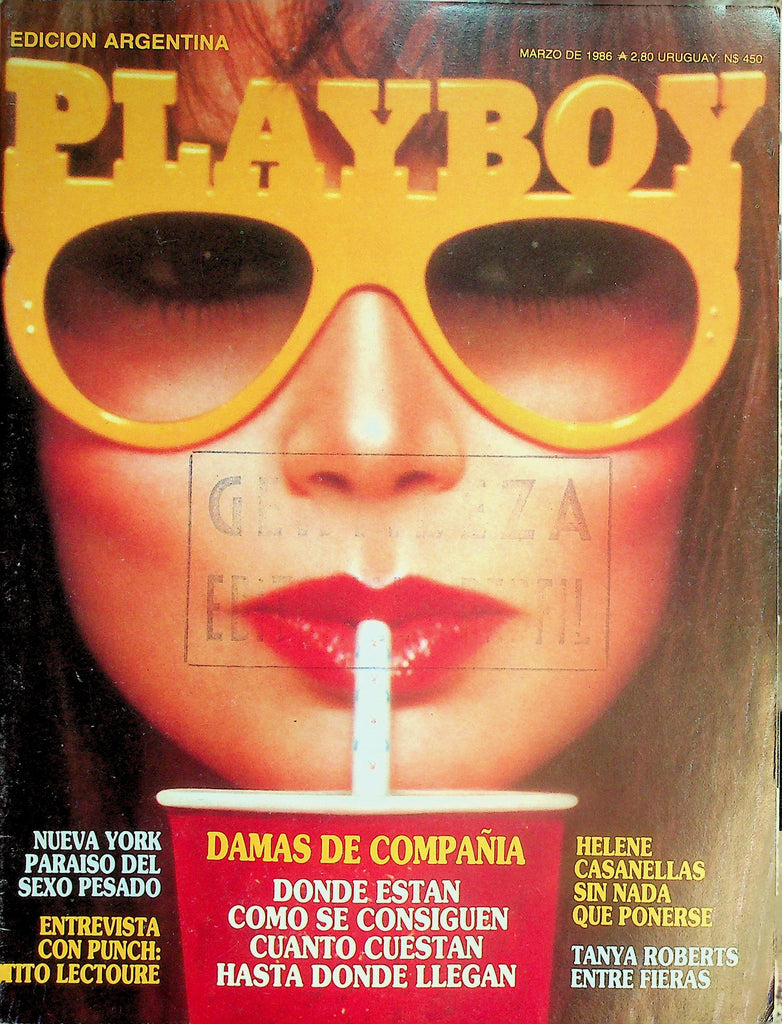 Playboy Argentina International Magazine  Centerfold Playmate Donna Smith / (Charlies Angel ) Tanya Roberts   March 1986  022726lmp