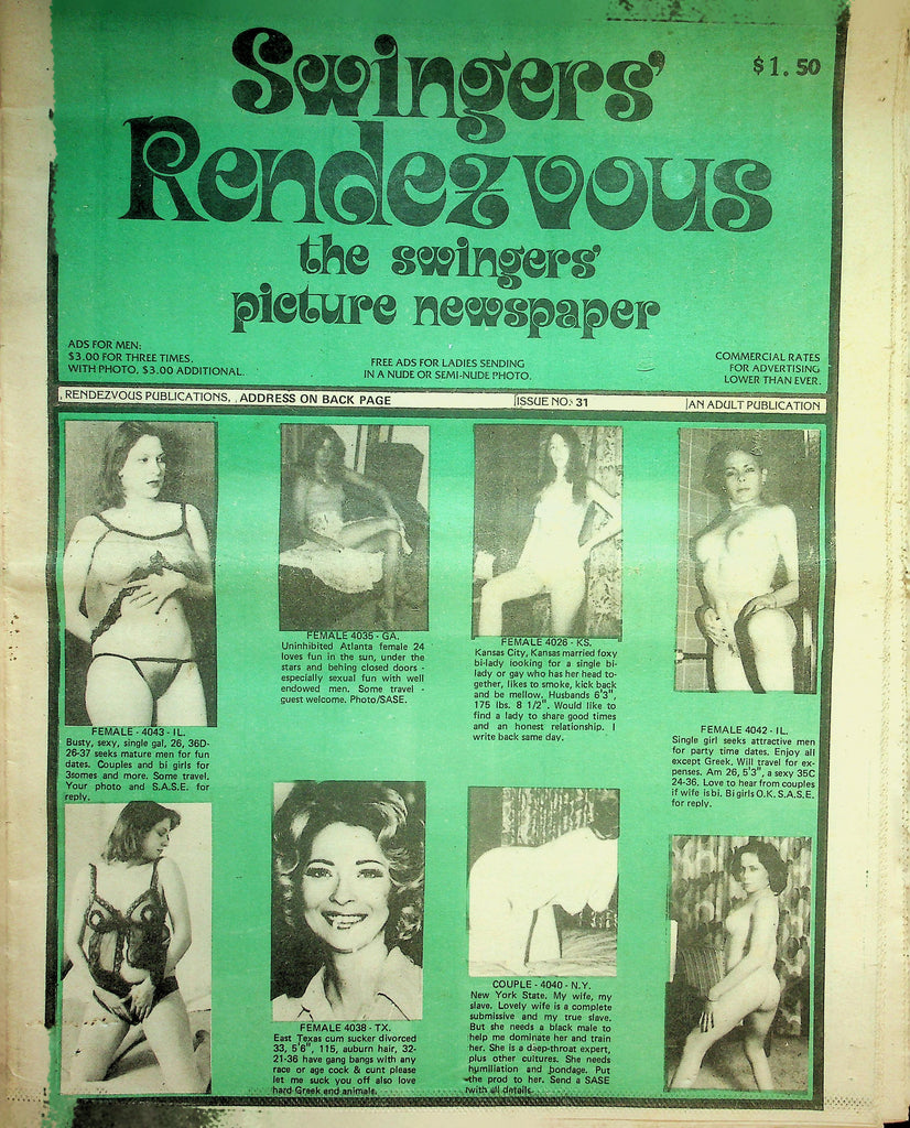 Swingers' Rendezvous Picture Contact Newspaper  #31   1980's  090726lmp-GSC