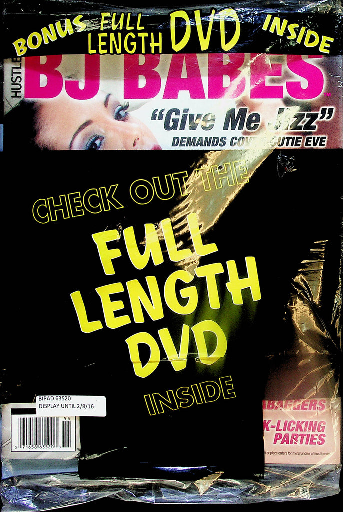 Hustler's BJ Babes Magazine  "Give Me Jizz" Demands Cover Cutie Eve  w/DVD   2016     new/sealed   101224lm-p2