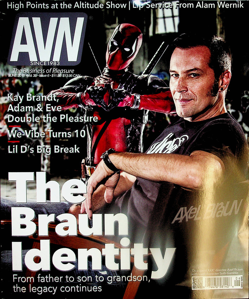 AVN Adult Video News Over-Sized  Magazine  The Braun Identity - Axel Braun  June 2018    061924lm-p