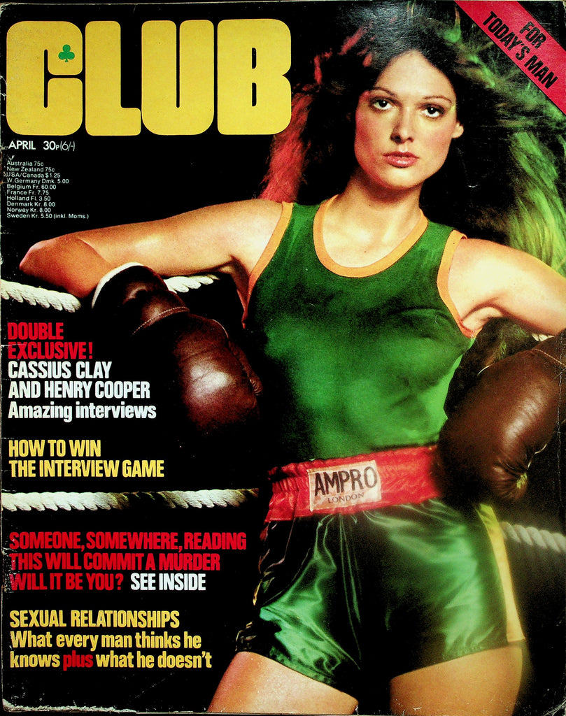 Club Magazine  Centerfold Girl Clara / Cassius Clay & Henry Cooper Interview  April 1971    110725lm-p