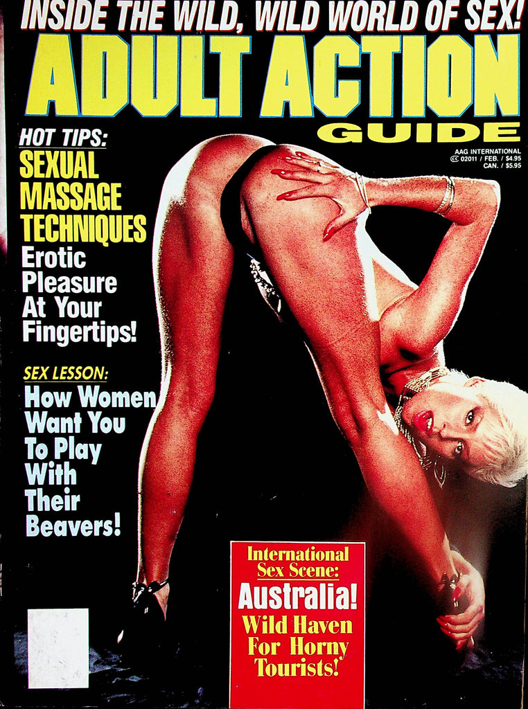 Adult Action Guide Magazine  Sexual Massage Techniques / Racquel Darian  Tamara  February 1991    112924lm-p