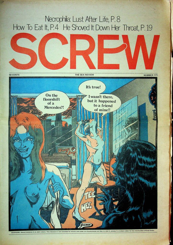 Screw Men's Newspaper How To Eat It No.171 June 12 1972 061124OSRP