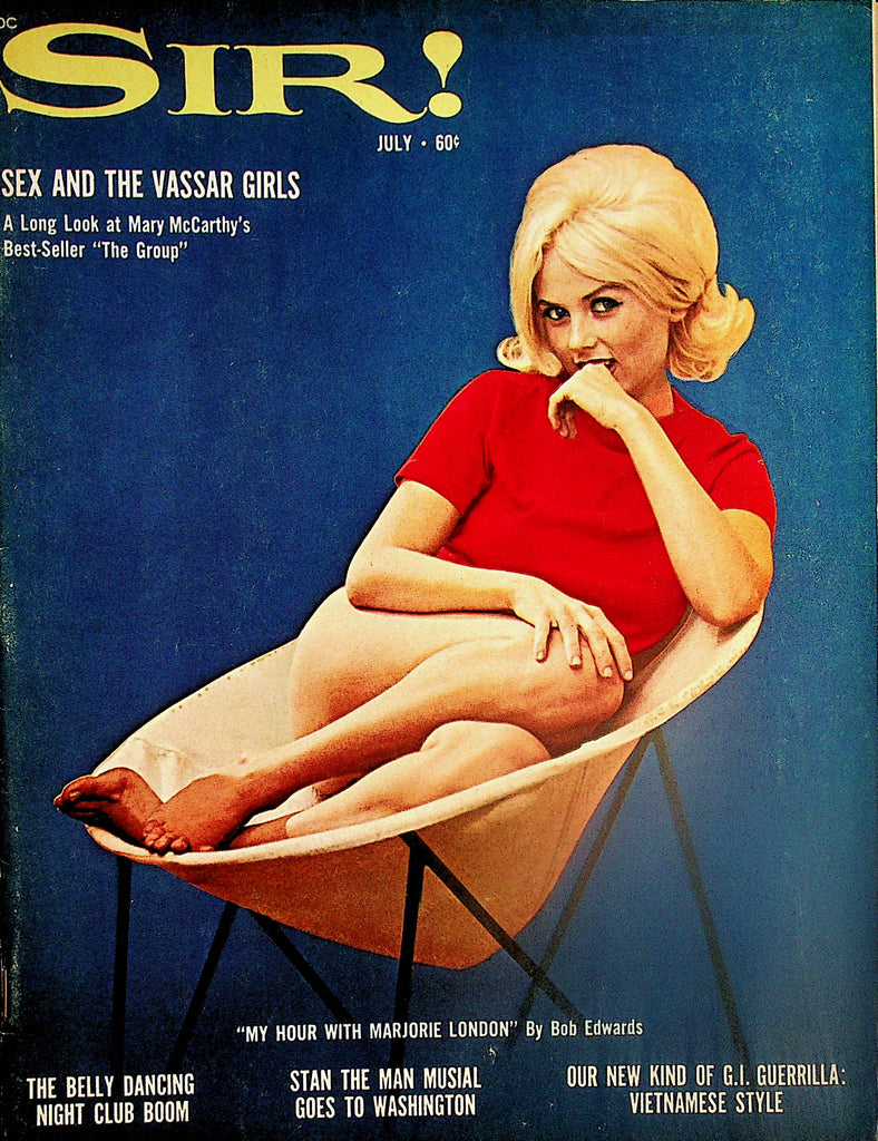 Sir! Magazine  Centerfold Girl Carol Baughman / Marjorie London  July 1964       041224lm-p