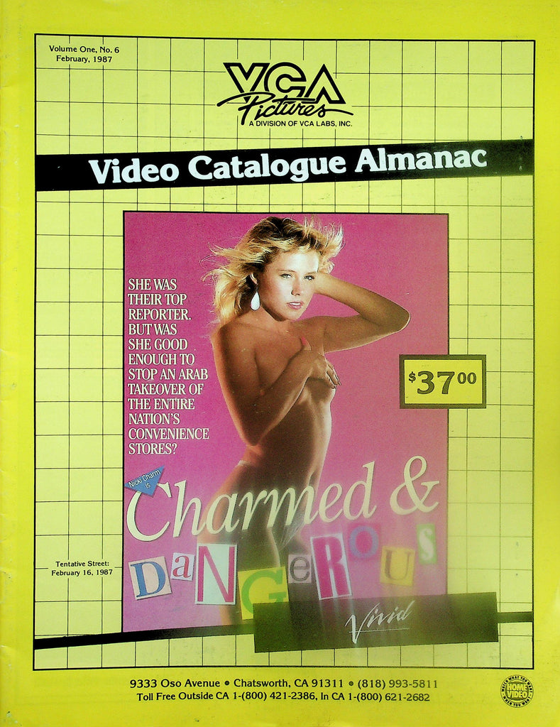VCA Pictures Video Catalogue Almanac   Nicki Charm, Samantha Strong & More!  vol.1 #6  February 1987  120425lmp