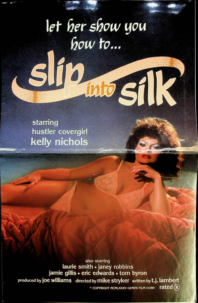 Slip Into Silk Adult Slick Starring Hustler Covergirl Kelly Nichols, Jamie Gillis, Eric Edwards 1985   062425lm-p