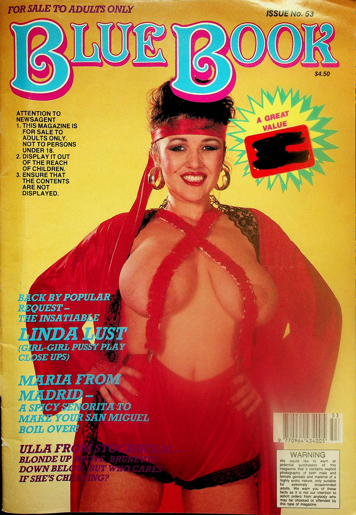 Blue Book Magazine  Covergirl Stacey Owens  #53  1980's     102025lm-p