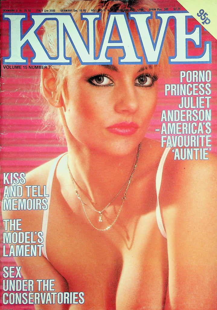 Knave Magazine  Covergirl Mina / Porno Princess Juliet Anderson  vol.15 #7  1983     032526lmp