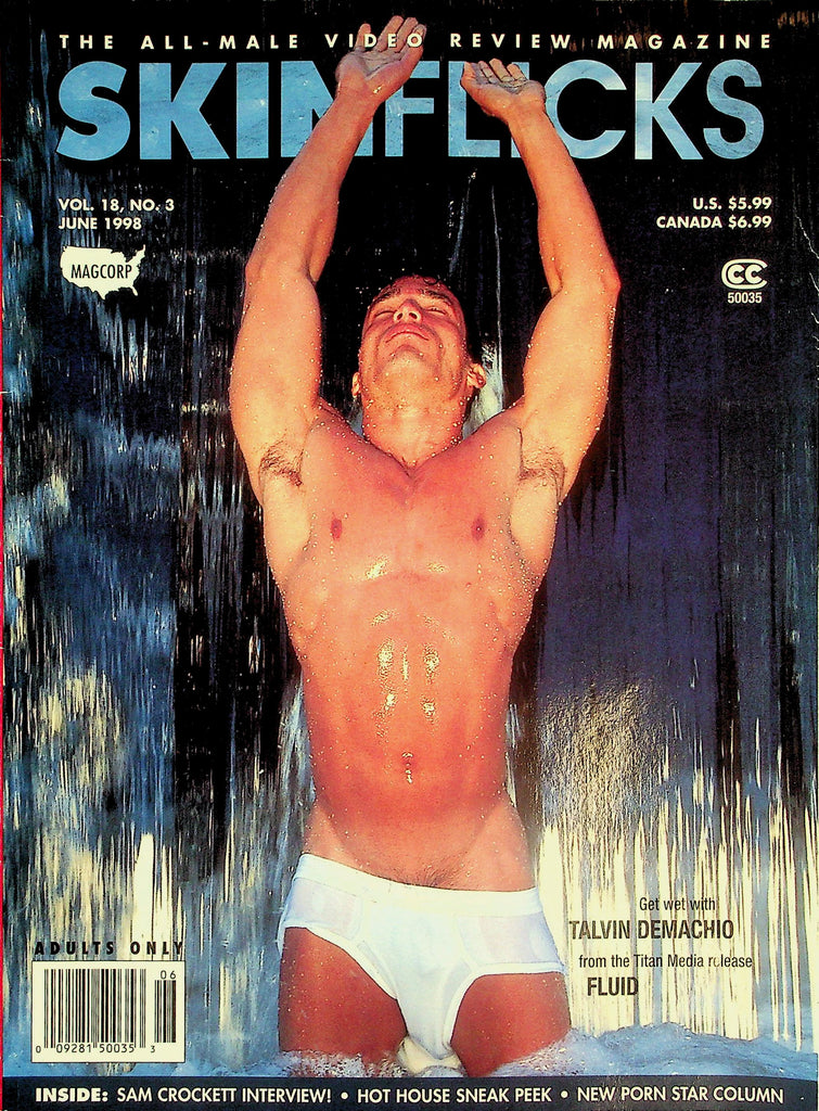 Skinflicks Gay Magazine   Coverguy Talvin Demachio   June 1998      Magcorp  032326lmp