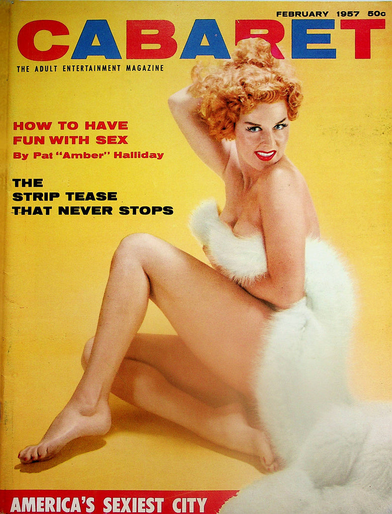 Cabaret Vintage Magazine  Cover and Centerfold Pat "Amber" Holiday February 1957  020926lmp
