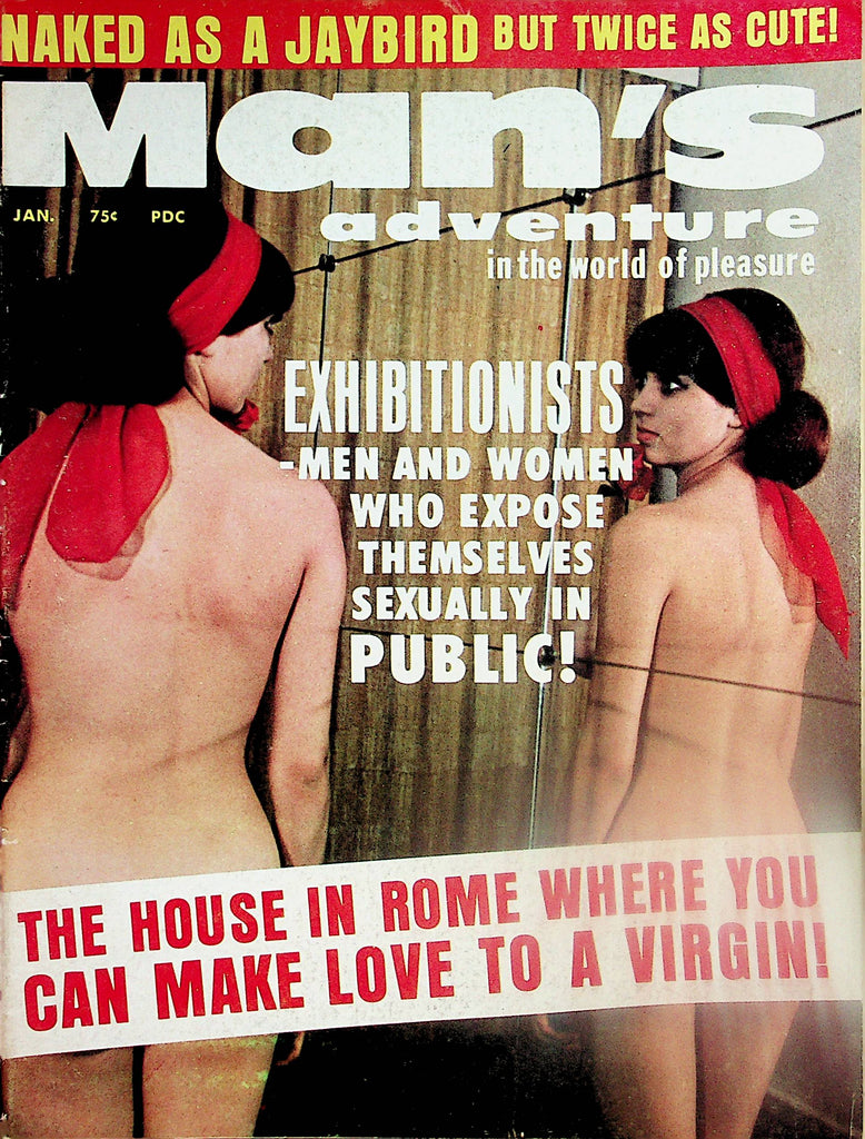 Man's Adventure Magazine  Exhibitionists / Meet Claudette  January 1968        041324lm-p