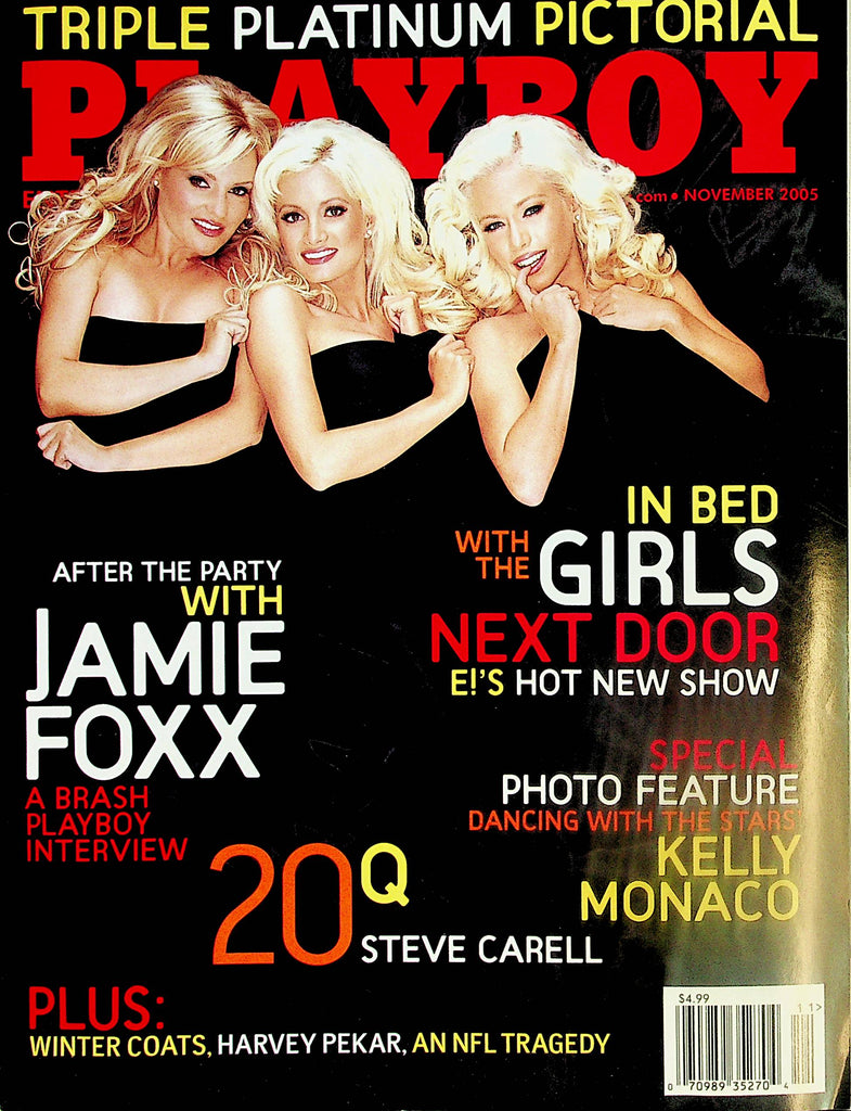 Playboy Magazine  In Bed With The Girls Next Door / Steve Carell, Jamie Foxx  November 2005    102224lm-p