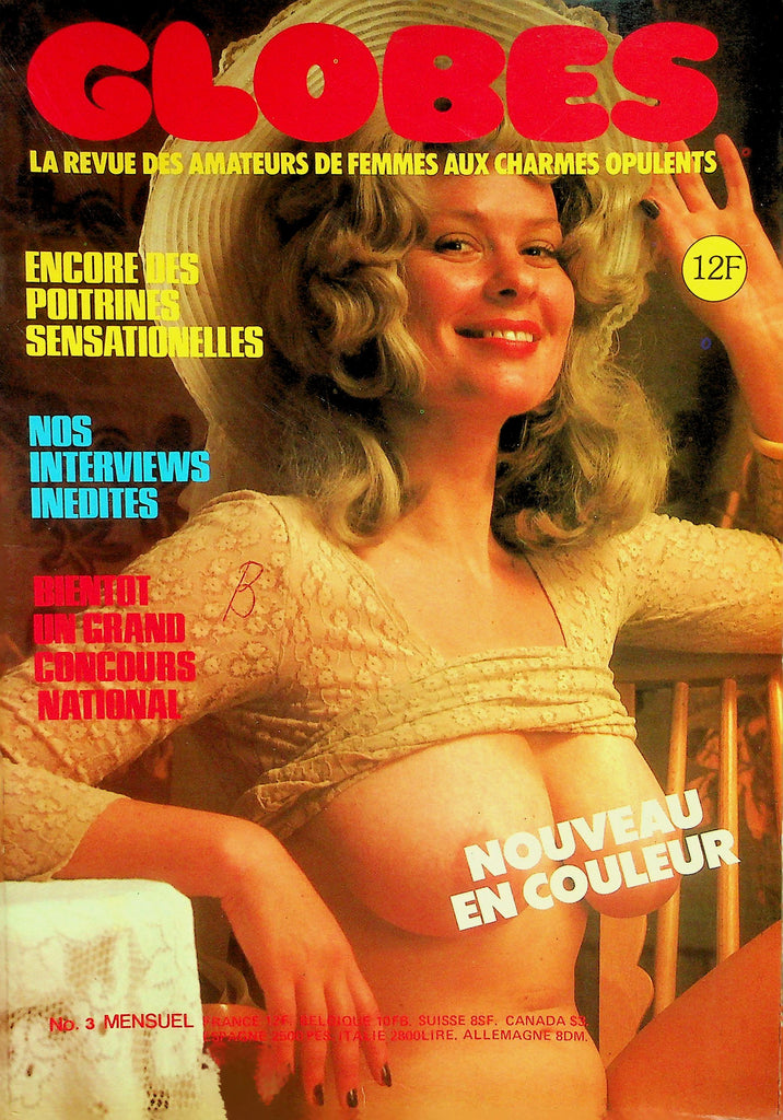 Globes Busty French International Magazine  Roberta Pedon Beautiful 9 Page Layout!  #3 1978   080426lmp-GSC