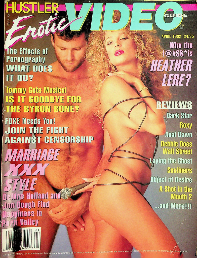 Hustler Erotic Video Guide Magazine  Heather Lere / Deidre Holland & Jon Dough  April 1982   062526lmp-GSC