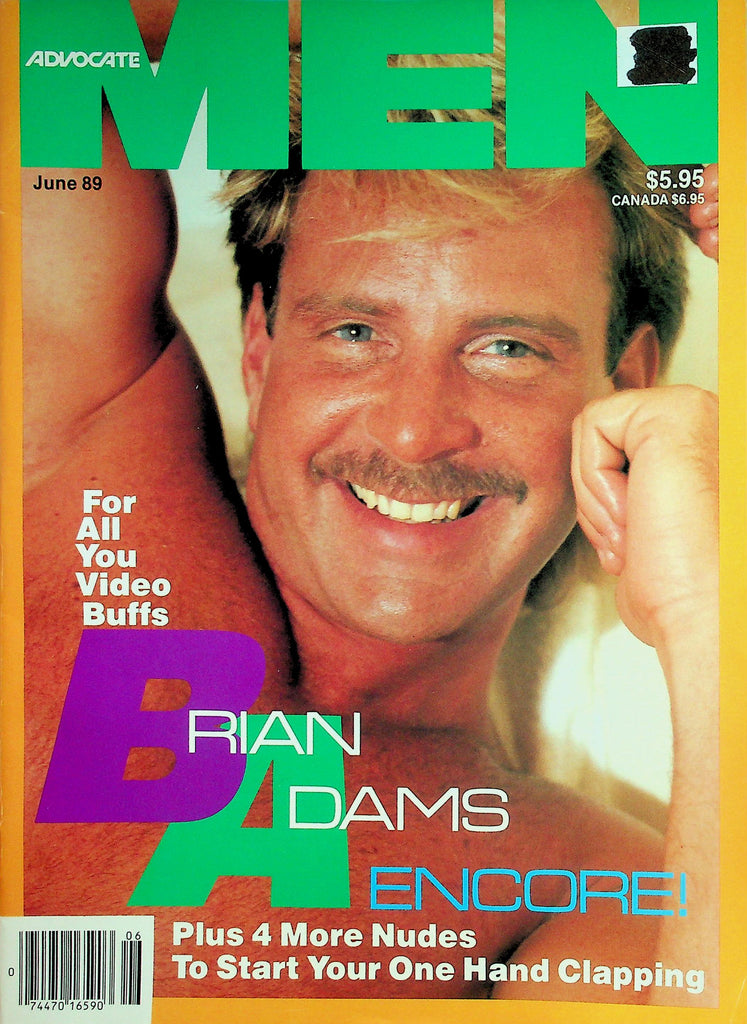 Advocate Men Gay Magazine  Cover Guy Brian Adams  June 1989    041826lmp