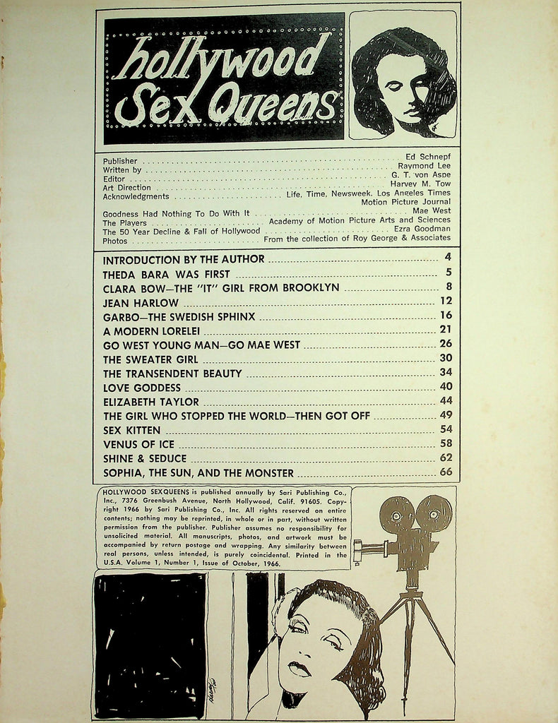 Hollywood Sex Queens Magazine  Sophia Loren, Brigitte Bardot, Marilyn Monroe & More!  vol.1 #1  1966     060626lmp-GSC