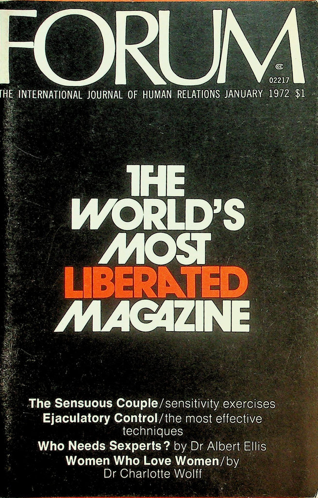 Forum Digest  The Sensuous Couple, Ejaculatory Control, Women Who Love Women  January 1972      050126lmp