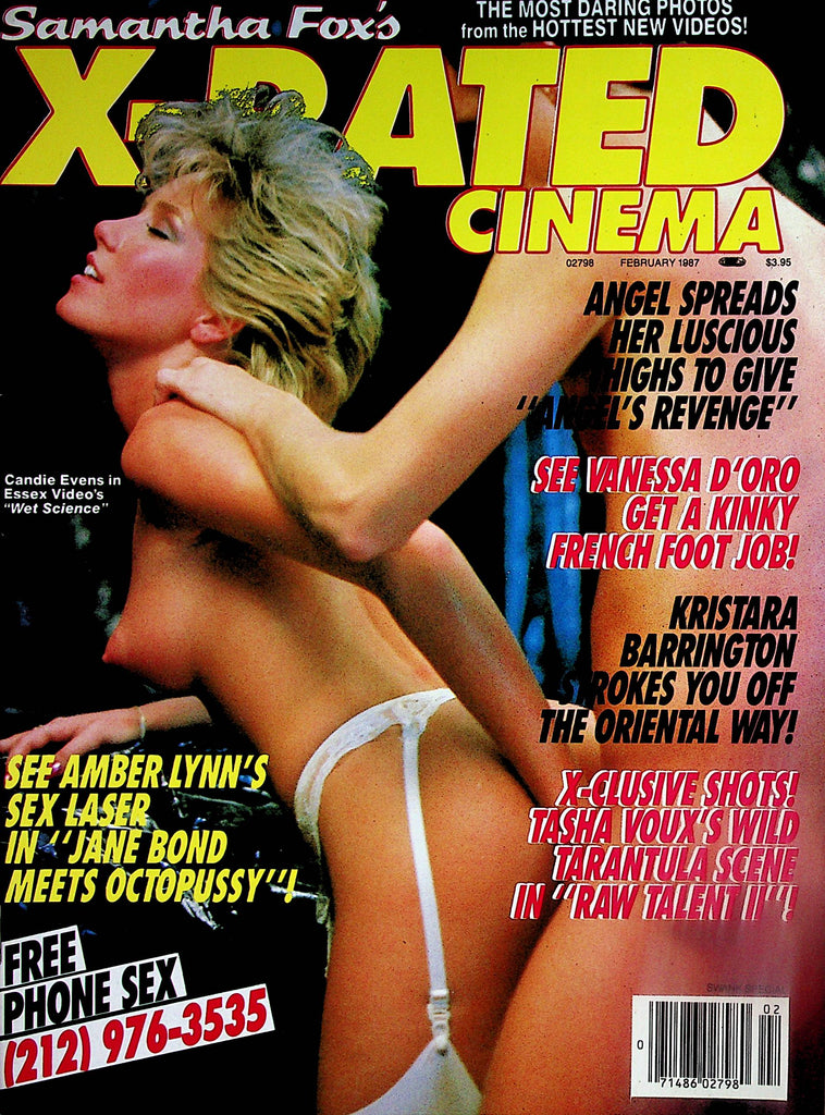 Samantha Fox's X-Rated Cinema Magazine  Candie Evens / Amber Lynn / Kristara Barrington  February 1987    102023lm-p