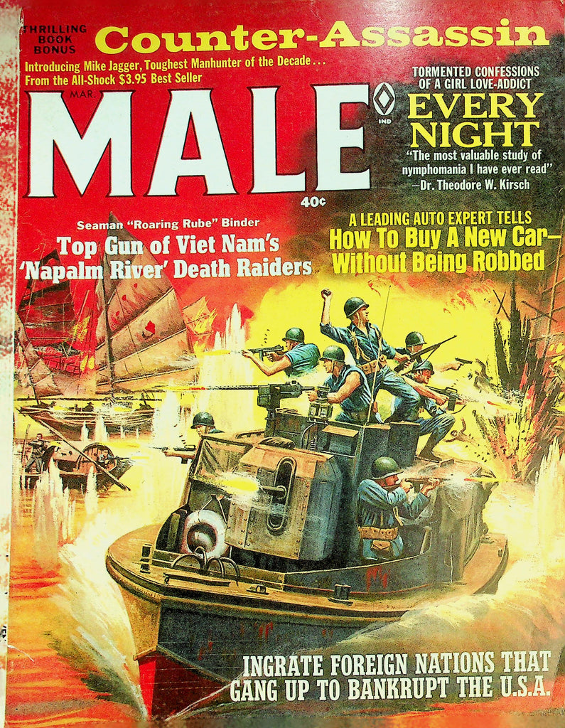 Male Magazine   Counter-Assassin / Shirley's Bike Brigade  March 1967        031126lmp